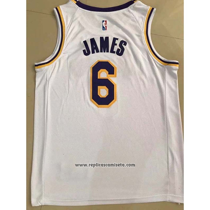 Camiseta Los Angeles Lakers LeBron James #6 Association 2021-22 Blanco